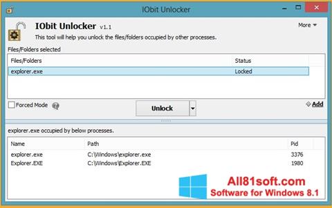 Captura de pantalla IObit Unlocker para Windows 8.1