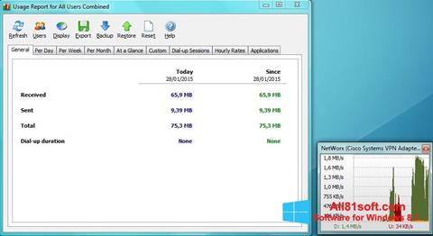 Captura de pantalla NetWorx para Windows 8.1