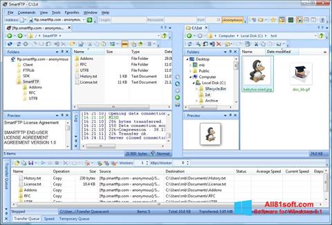 Captura de pantalla SmartFTP para Windows 8.1