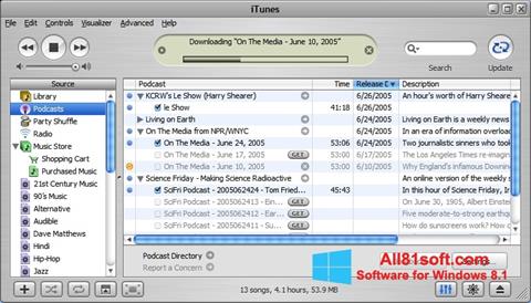 Captura de pantalla iTunes para Windows 8.1