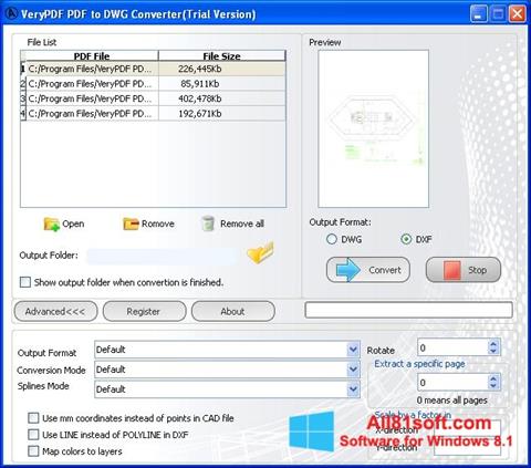 Captura de pantalla PDF to DWG Converter para Windows 8.1