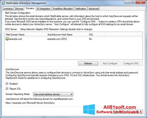 Captura de pantalla Microsoft ActiveSync para Windows 8.1