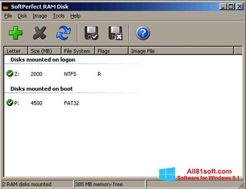 Captura de pantalla SoftPerfect RAM Disk para Windows 8.1