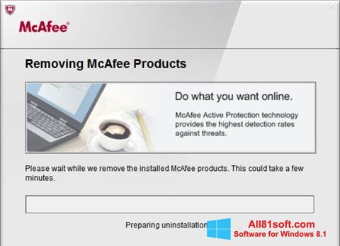 Captura de pantalla McAfee Consumer Product Removal Tool para Windows 8.1