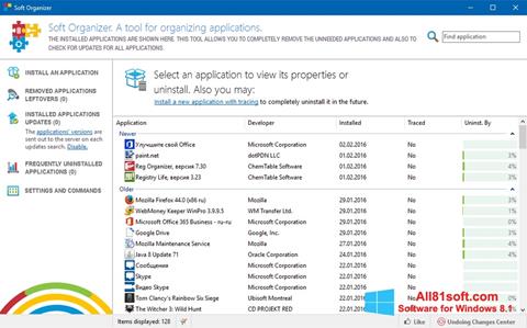 Captura de pantalla Soft Organizer para Windows 8.1
