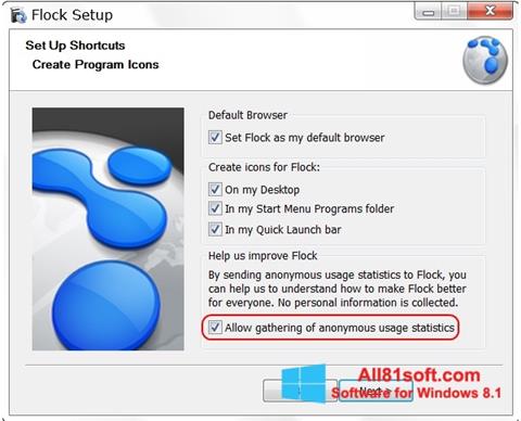 Captura de pantalla Flock para Windows 8.1