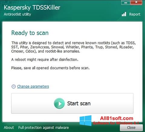 Captura de pantalla Kaspersky TDSSKiller para Windows 8.1