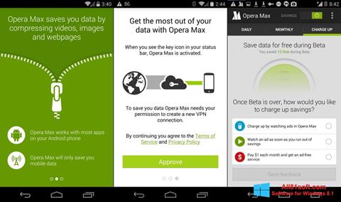 Captura de pantalla Opera Max para Windows 8.1