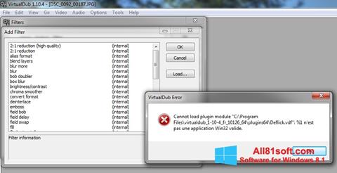 Captura de pantalla VirtualDub para Windows 8.1