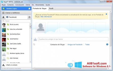Captura de pantalla Skype Beta para Windows 8.1