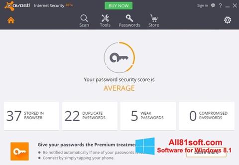 Captura de pantalla Avast Internet Security para Windows 8.1