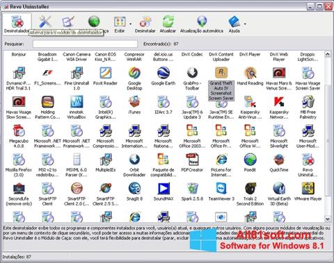 Captura de pantalla Revo Uninstaller para Windows 8.1