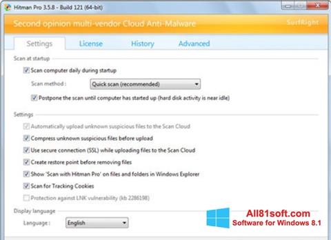 Captura de pantalla HitmanPro para Windows 8.1