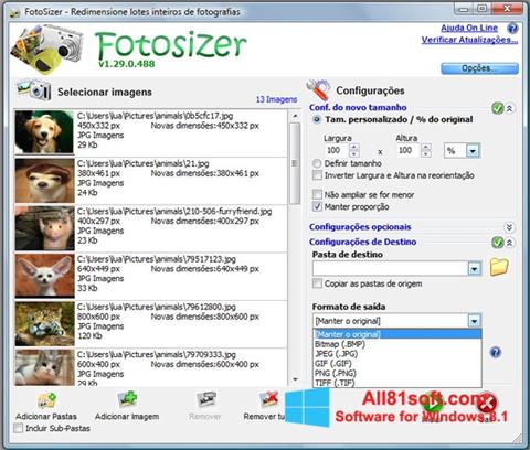 Captura de pantalla Fotosizer para Windows 8.1
