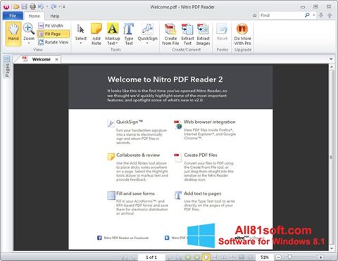 Captura de pantalla Nitro PDF Reader para Windows 8.1