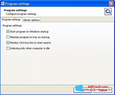 Captura de pantalla SearchInform para Windows 8.1