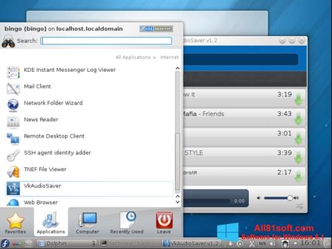 Captura de pantalla VkAudioSaver para Windows 8.1