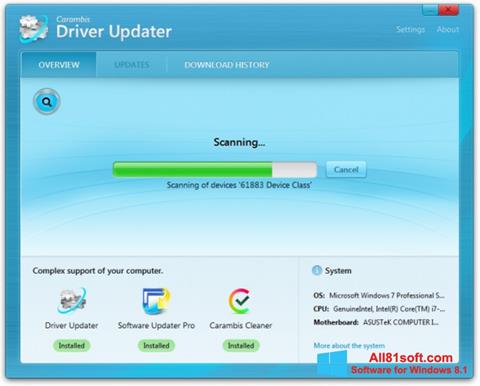 Captura de pantalla Carambis Driver Updater para Windows 8.1