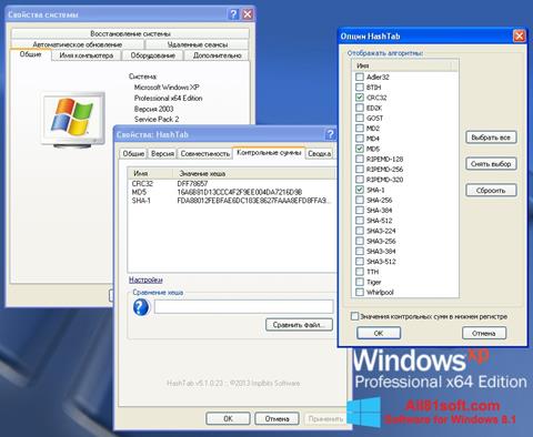 Captura de pantalla HashTab para Windows 8.1